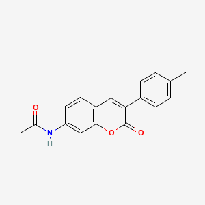 molecular formula C18H15NO3 B8040083 N-[3-(4-methylphenyl)-2-oxochromen-7-yl]acetamide 