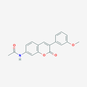 molecular formula C18H15NO4 B8040091 N-[3-(3-methoxyphenyl)-2-oxochromen-7-yl]acetamide 