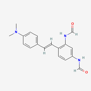 molecular formula C18H19N3O2 B8040172 N-[4-[(E)-2-[4-(dimethylamino)phenyl]ethenyl]-3-formamidophenyl]formamide 