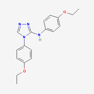 molecular formula C18H20N4O2 B8040202 N,4-bis(4-ethoxyphenyl)-1,2,4-triazol-3-amine 