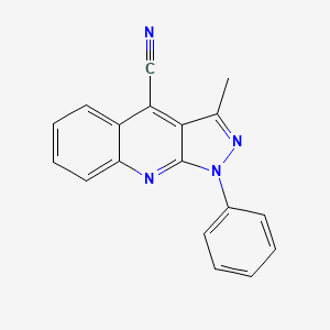 3-Methyl-1-phenylpyrazolo[3,4-b]quinoline-4-carbonitrile