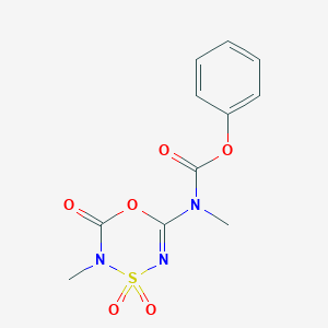 phenyl N-methyl-N-(5-methyl-4,4,6-trioxo-1,4,3,5-oxathiadiazin-2-yl)carbamate