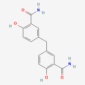 5-[(3-Carbamoyl-4-hydroxyphenyl)methyl]-2-hydroxybenzamide