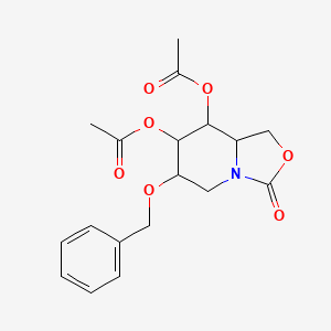 Acetic acid 7-acetoxy-6-benzyloxy-3-oxo-hexahydro-oxazolo[3,4-a]pyridin-8-yl ester