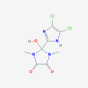 molecular formula C8H8Cl2N4O3 B8040423 2-(4,5-dichloro-1H-imidazol-2-yl)-2-hydroxy-1,3-dimethylimidazolidine-4,5-dione 