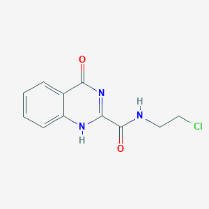 molecular formula C11H10ClN3O2 B8040504 N-(2-chloroethyl)-4-oxo-1H-quinazoline-2-carboxamide 
