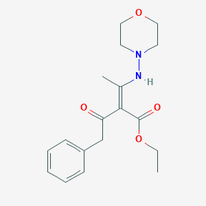 molecular formula C18H24N2O4 B8040656 ethyl (Z)-3-(morpholin-4-ylamino)-2-(2-phenylacetyl)but-2-enoate 