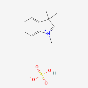 molecular formula C12H17NO4S B8040847 Hydrogen sulfate;1,2,3,3-tetramethylindol-1-ium 