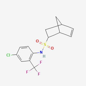 molecular formula C14H13ClF3NO2S B8041264 N-[4-chloro-2-(trifluoromethyl)phenyl]bicyclo[2.2.1]hept-5-ene-2-sulfonamide 