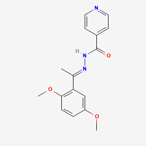 molecular formula C16H17N3O3 B8041317 N-[(E)-1-(2,5-dimethoxyphenyl)ethylideneamino]pyridine-4-carboxamide 