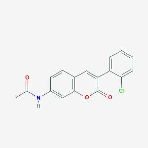 molecular formula C17H12ClNO3 B8041888 N-[3-(2-chlorophenyl)-2-oxochromen-7-yl]acetamide 