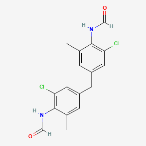 molecular formula C17H16Cl2N2O2 B8042189 N-[2-chloro-4-[(3-chloro-4-formamido-5-methylphenyl)methyl]-6-methylphenyl]formamide 
