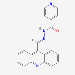 N-[(E)-acridin-9-ylmethylideneamino]pyridine-4-carboxamide