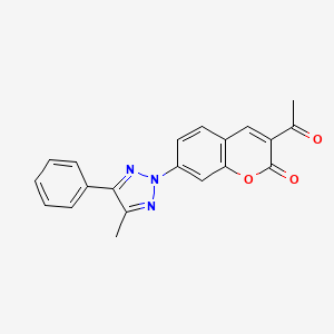 3-Acetyl-7-(4-methyl-5-phenyltriazol-2-yl)chromen-2-one