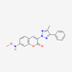 7-(Methoxyamino)-3-(4-methyl-5-phenyltriazol-2-yl)chromen-2-one