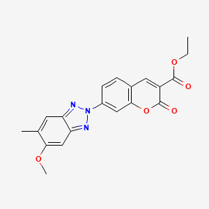 Ethyl 7-(5-methoxy-6-methylbenzotriazol-2-yl)-2-oxochromene-3-carboxylate
