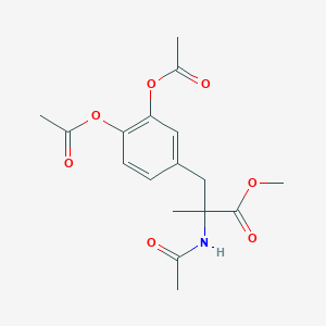 molecular formula C17H21NO7 B8042757 Methyl 2-acetamido-3-(3,4-diacetyloxyphenyl)-2-methylpropanoate 
