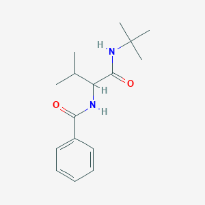 molecular formula C16H24N2O2 B8042953 N-[1-(tert-butylamino)-3-methyl-1-oxobutan-2-yl]benzamide 