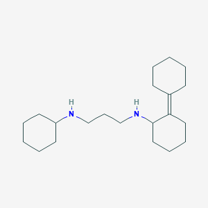 molecular formula C21H38N2 B8043195 N-cyclohexyl-N'-(2-cyclohexylidenecyclohexyl)propane-1,3-diamine 