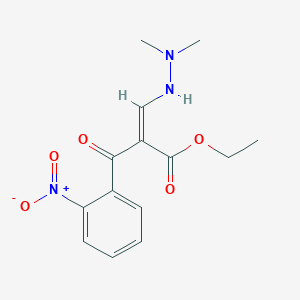 molecular formula C14H17N3O5 B8043202 ethyl (Z)-3-(2,2-dimethylhydrazinyl)-2-(2-nitrobenzoyl)prop-2-enoate 