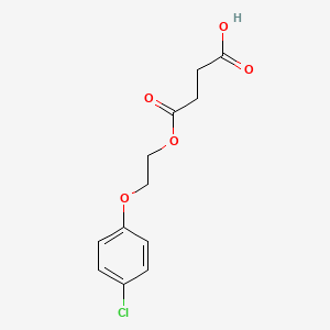 molecular formula C12H13ClO5 B8043529 4-[2-(4-Chlorophenoxy)ethoxy]-4-oxobutanoic acid 