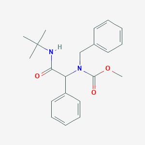 molecular formula C21H26N2O3 B8043559 methyl N-benzyl-N-[2-(tert-butylamino)-2-oxo-1-phenylethyl]carbamate 