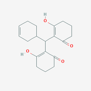 molecular formula C19H24O4 B8043579 2-[Cyclohex-3-en-1-yl-(2-hydroxy-6-oxocyclohexen-1-yl)methyl]-3-hydroxycyclohex-2-en-1-one 