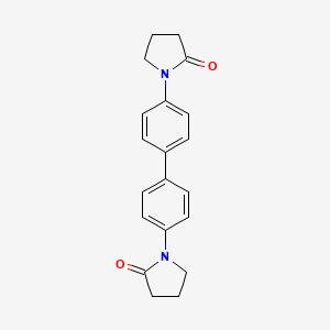 molecular formula C20H20N2O2 B8043661 Biphenyl, 4,4'-bis(1-pyrrolidin-2-one)- 