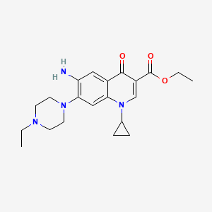 molecular formula C21H28N4O3 B8043712 Ethyl 6-amino-1-cyclopropyl-7-(4-ethylpiperazin-1-yl)-4-oxoquinoline-3-carboxylate 