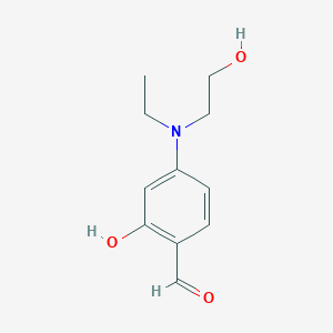molecular formula C11H15NO3 B8043727 N-Ethyl-N-(2-hydroxyethyl)-4-formyl-3-hydroxyaniline 