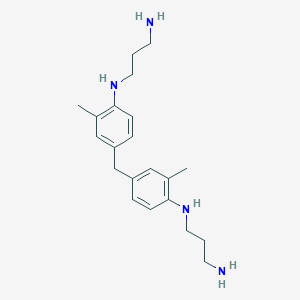 molecular formula C21H32N4 B8043762 N'-[4-[[4-(3-aminopropylamino)-3-methylphenyl]methyl]-2-methylphenyl]propane-1,3-diamine 