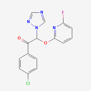 1-(4-Chlorophenyl)-2-(6-fluoropyridin-2-yl)oxy-2-(1,2,4-triazol-1-yl)ethanone