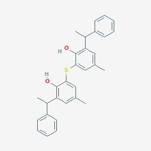 molecular formula C30H30O2S B080438 2,2'-Thiobis-(4-methyl-6-alpha-phenylethylphenol) CAS No. 13314-00-6