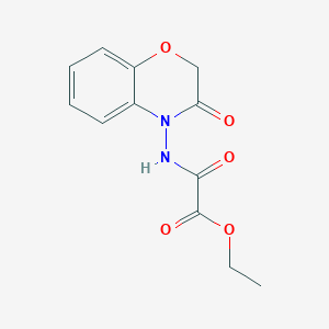 molecular formula C12H12N2O5 B8043866 Ethyl 2-oxo-2-[(3-oxo-1,4-benzoxazin-4-yl)amino]acetate 