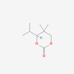 molecular formula C9H16O3 B8043874 5,5-Dimethyl-4-(propan-2-yl)-1,3-dioxan-2-one CAS No. 32368-14-2