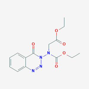 Ethyl 2-[ethoxycarbonyl-(4-oxo-1,2,3-benzotriazin-3-yl)amino]acetate