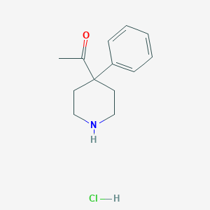 molecular formula C13H18ClNO B080439 4-Acetyl-4-phenylpiperidine hydrochloride CAS No. 10315-03-4