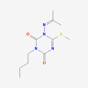 3-Butyl-6-methylsulfanyl-1-(propan-2-ylideneamino)-1,3,5-triazine-2,4-dione