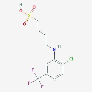 4-[2-Chloro-5-(trifluoromethyl)anilino]butane-1-sulfonic acid