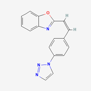 2-[(Z)-2-[4-(triazol-1-yl)phenyl]ethenyl]-1,3-benzoxazole