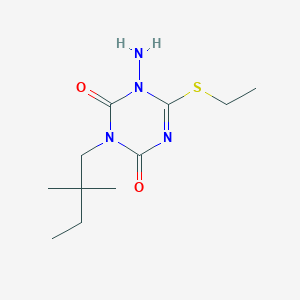 1-Amino-3-(2,2-dimethylbutyl)-6-ethylsulfanyl-1,3,5-triazine-2,4-dione