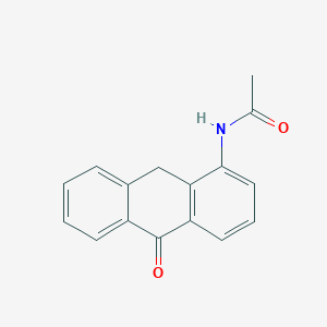 molecular formula C16H13NO2 B8044079 4-Acetamino-anthrone 