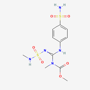 methyl N-methyl-N-[N'-(methylsulfamoyl)-N-(4-sulfamoylphenyl)carbamimidoyl]carbamate