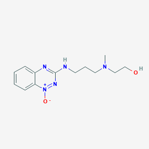 molecular formula C13H19N5O2 B8044169 2-[Methyl-[3-[(1-oxido-1,2,4-benzotriazin-1-ium-3-yl)amino]propyl]amino]ethanol 
