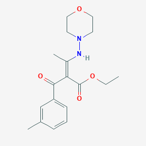 molecular formula C18H24N2O4 B8044275 ethyl (Z)-2-(3-methylbenzoyl)-3-(morpholin-4-ylamino)but-2-enoate 