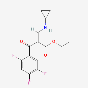 molecular formula C15H14F3NO3 B8044315 ethyl (Z)-3-(cyclopropylamino)-2-(2,4,5-trifluorobenzoyl)prop-2-enoate 