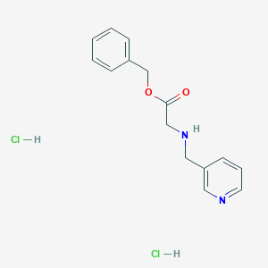 molecular formula C15H18Cl2N2O2 B8044439 Benzyl 2-(pyridin-3-ylmethylamino)acetate;dihydrochloride 