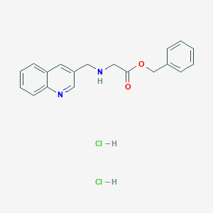 molecular formula C19H20Cl2N2O2 B8044454 Benzyl 2-(quinolin-3-ylmethylamino)acetate;dihydrochloride 