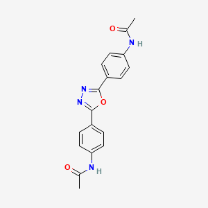 molecular formula C18H16N4O3 B8044504 N-[4-[5-(4-acetamidophenyl)-1,3,4-oxadiazol-2-yl]phenyl]acetamide 