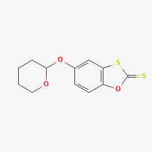 molecular formula C12H12O3S2 B8044576 5-(Oxan-2-yloxy)-1,3-benzoxathiole-2-thione 